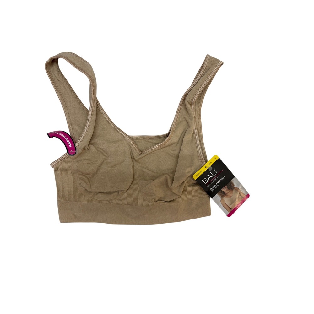 Bali One Smooth U Support Bralette Tan Beige DFBRAL Womens Size Medium NWT